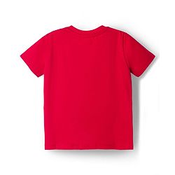 Babyhug 100% Cotton Knit Half Sleeves Alligator & Text Printed T-Shirt - Red