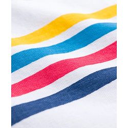 Babyhug 100% Cotton Knit Half Sleeves Striped T-Shirt - Multicolour