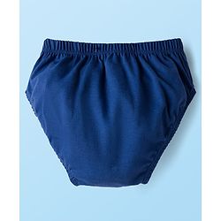 Babyhug 100% Cotton Knit Briefs  with Striped & Vehicle Print Pack of 3 - Navy White & Red