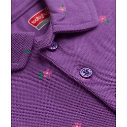 Babyhug 100% Cotton Knit Sleeveless Floral Printed Layered Frock - Purple
