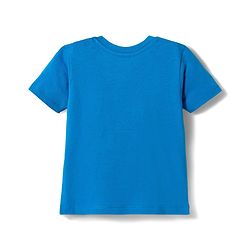 Babyhug Cotton Knit Half Sleeves T-Shirt with Rainbow & Text Print - Blue