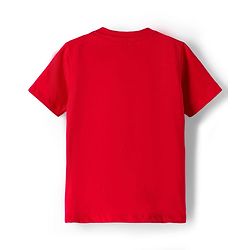Babyhug 100% Cotton Knit Half Sleeves Text Printed T-Shirt- Red