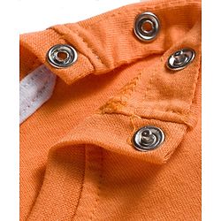 Babyhug Cotton Knit Full Sleeves Striped Abstract & Text Printed T-Shirts Pack of 3 - Orange & White