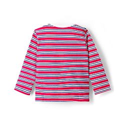 Babyhug Cotton Knit Full Sleeves Striped & Printed T-Shirts Pack of 3 - Multicolor