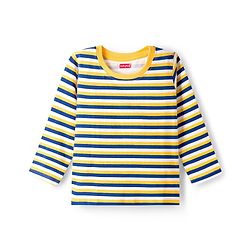 Babyhug Cotton Knit Full Sleeves Striped & Printed T-Shirts Pack of 3 - Multicolor