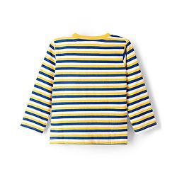 Babyhug Cotton Knit Full Sleeves Striped & Printed T-Shirts Pack of 3 - Multicolor