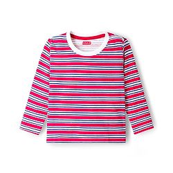 Babyhug Cotton Knit Full Sleeves Striped & Printed T-Shirts Pack of 3 - Multicolor