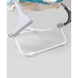 Babyhug 2-in-1 Rockers & Reclining Chair with Calming Vibration| Adjustable Recline| Safety Harness| Removable & Washable Fabric| Foldout Stand for Stable Position| Compact Fold  - Sky