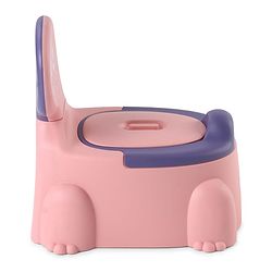Babyhug Dino Baby Potty Chair - Yellow| Comfortable Seating with Backrest| Non-Slip Base| Easy to Clean Removable Bowl| Splash Guard| Lightweight & Portable | Toddler Potty Training Seat