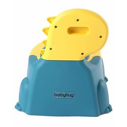 Babyhug Dino Baby Potty Chair - Yellow| Comfortable Seating with Backrest| Non-Slip Base| Easy to Clean Removable Bowl| Splash Guard| Lightweight & Portable | Toddler Potty Training Seat