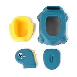 Babyhug Dino Baby Potty Chair - Yellow| Comfortable Seating with Backrest| Non-Slip Base| Easy to Clean Removable Bowl| Splash Guard| Lightweight & Portable | Toddler Potty Training Seat