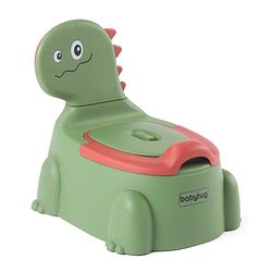 Babyhug Dino Baby Potty Chair - Yellow| Comfortable Seating with Backrest| Non-Slip Base| Easy to Clean Removable Bowl| Splash Guard| Lightweight & Portable | Toddler Potty Training Seat