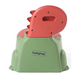 Babyhug Dino Baby Potty Chair - Yellow| Comfortable Seating with Backrest| Non-Slip Base| Easy to Clean Removable Bowl| Splash Guard| Lightweight & Portable | Toddler Potty Training Seat