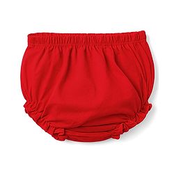 Babyhug Interlock Knit Half Sleeves Frock with Floral Print & Bloomer - Red