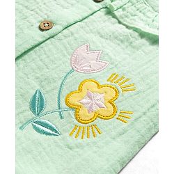 Babyhug Cotton Woven Top with Embroidery Detailing Sleeveless Round Neck MULTICOLOR 6-9 Months