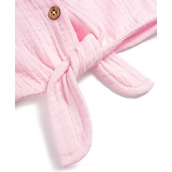 Babyhug Cotton Woven Sleeveless Top with Schiffli Detailing Pink 6-9 Months