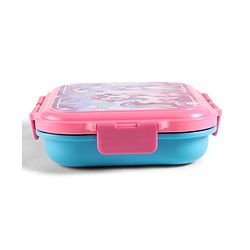 Babyhug Unicorn Print 3 Compartment Stainless Steel Big Size Lunch box|Airtight|BPA Free|100% Food Grade|Reusable|Recyclable|Perfect for School, Travel & Outdoors|575 ml- Pink