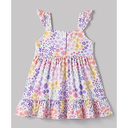 Babyhug Cotton Woven One Piece Dresses/Frocks Floral Print White 3-6 Months