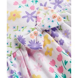 Babyhug Cotton Woven One Piece Dresses/Frocks Floral Print White 3-6 Months