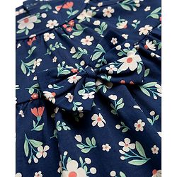 Babyhug Cotton Woven One Piece Dress Floral Print Navy Blue 3-6 Months