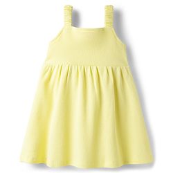 Babyhug Cotton Knit One Piece Dress Sleeveless Yellow 3-6 Months