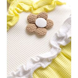 Babyhug Cotton Knit One Piece Dress Sleeveless Yellow 3-6 Months