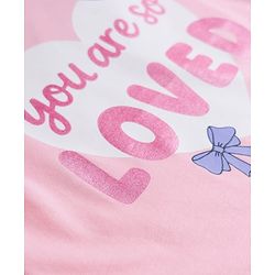 Babyhug Cotton Knit Half Sleeves T-Shirt with Text Foil Detailing - Pink