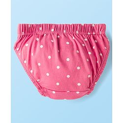 Babyhug 100% Cotton Knit Panties With Floral & Polka Dot Print Pack of 3 - Multicolor