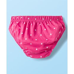 Babyhug 100% Cotton Knit Panties With Floral Polka Dot & Bunny Print Pack of 3 - Multicolor