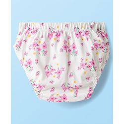 Babyhug 100% Cotton Knit Panties With Floral Polka Dot & Bunny Print Pack of 3 - Multicolor