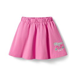 Babyhug Disney 100% Cotton Knit Half Sleeves Top & Skirt Set With Minnie Mouse Graphics & Embroidery - Pink