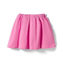 Babyhug Disney 100% Cotton Knit Half Sleeves Top & Skirt Set With Minnie Mouse Graphics & Embroidery - Pink