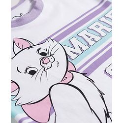 Babyhug Disney Single Jersey Knit Half Sleeves T-Shirt & Skirt Set with Marie Graphic - Multicolor