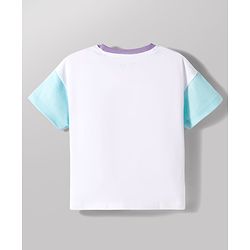 Babyhug Disney Single Jersey Knit Half Sleeves T-Shirt & Skirt Set with Marie Graphic - Multicolor