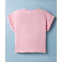 BABYHUG DISNEY Single Jersey Knit Half Sleeves Top & Skirt With Marie Graphic - Pink