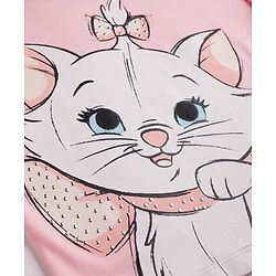 BABYHUG DISNEY Single Jersey Knit Half Sleeves Top & Skirt With Marie Graphic - Pink
