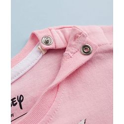 BABYHUG DISNEY Single Jersey Knit Half Sleeves Top & Skirt With Marie Graphic - Pink