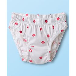 Babyhug 100% Cotton Knit Panties With Floral & Duck Print Pack of 3 - Multicolor
