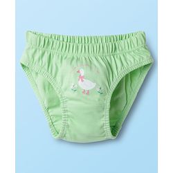 Babyhug 100% Cotton Knit Panties With Floral & Duck Print Pack of 3 - Multicolor