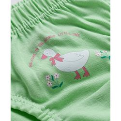 Babyhug 100% Cotton Knit Panties With Floral & Duck Print Pack of 3 - Multicolor