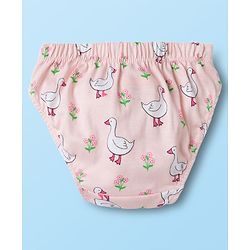 Babyhug 100% Cotton Knit Panties With Floral & Duck Print Pack of 3 - Multicolor