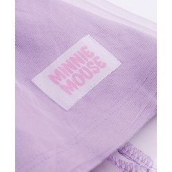 Babyhug Disney Single Jersey Knit Half Sleeve Top & Skirt With Minnie Mouse Graphics - Lavender