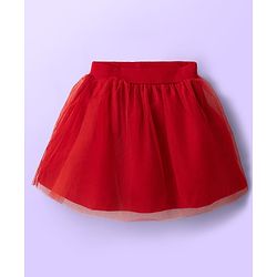 Babyhug Disney Single Jersey Knit Half Sleeves Minnie & Daisy Printed Top & Skirts Set - White & Red