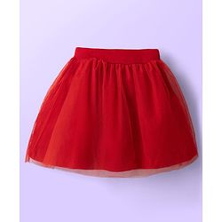 Babyhug Disney Single Jersey Knit Half Sleeves Minnie & Daisy Printed Top & Skirts Set - White & Red