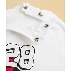 Babyhug Disney Single Jersey Knit Drop Shoulder Half Sleeves T-Shirt & Shorts Set with Minnie Mouse Graphic - Multicolor