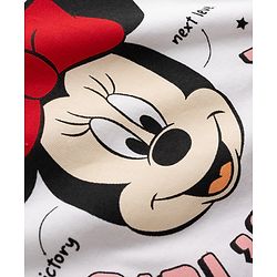 Babyhug Disney Single Jersey Knit Drop Shoulder Half Sleeves T-Shirt & Shorts Set with Minnie Mouse Graphic - Multicolor