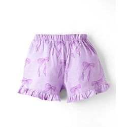 Babyhug Disney Single Jersey Knit Half Sleeves T-Shirt & Shorts Set with Minnie Mouse Graphics - Lavender