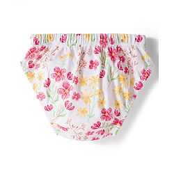 Babyhug 100% Cotton Knit Floral Printed Panties Pack Of 3 - Multicolour