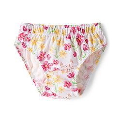 Babyhug 100% Cotton Knit Floral Printed Panties Pack Of 3 - Multicolour