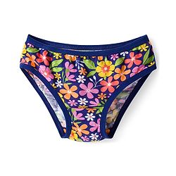 Babyhug 100% Cotton Knit Panties with Floral Print Pack of 3 - Green, Blue & Orange